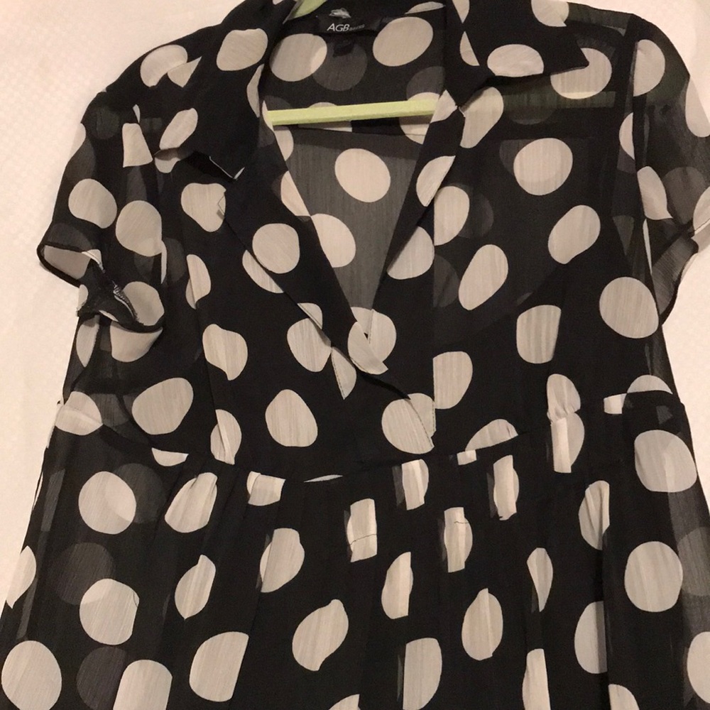 AGB Black and White polka dot Dress